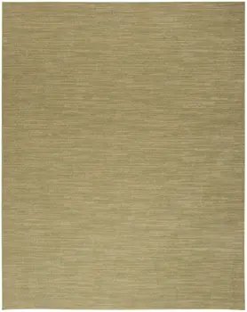 12' X 15' Green And Gold Abstract Indoor Outdoor Area Rug