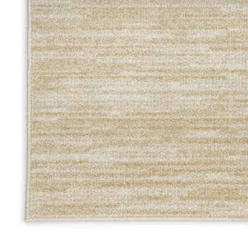 10' X 14' Ivory And Gold Abstract Indoor Outdoor Area Rug