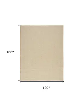 10' X 14' Natural Geometric Indoor Outdoor Area Rug