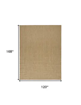 10' X 14' Tan Geometric Indoor Outdoor Area Rug
