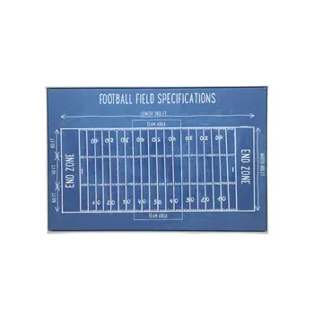 Blue Football Field White Floater Frame Print Wall Art