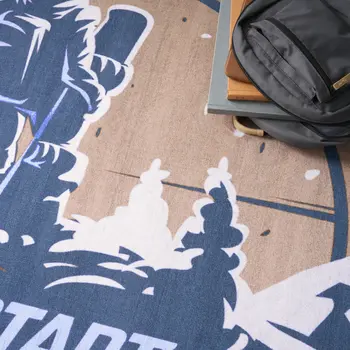 4' X 5' Blue Indoor Outdoor Area Rug