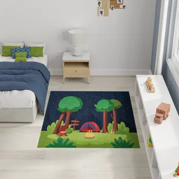 4' X 6' Navy Blue Indoor Outdoor Area Rug