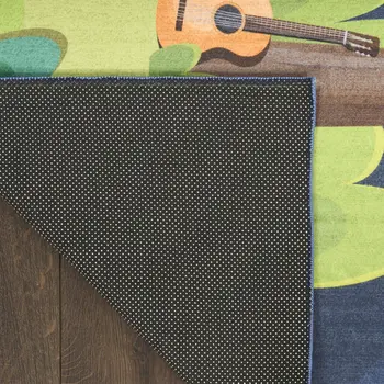 4' X 6' Navy Blue Indoor Outdoor Area Rug