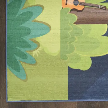 4' X 6' Navy Blue Indoor Outdoor Area Rug