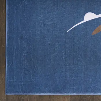 4' X 6' Blue Indoor Outdoor Area Rug