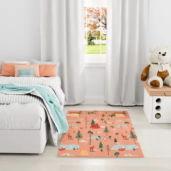 4' X 6' Orange Indoor Outdoor Area Rug