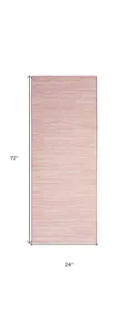 6' Pink Abstract Washable Runner Rug