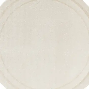 4' Ivory And Gold Round Indoor Outdoor Area Rug