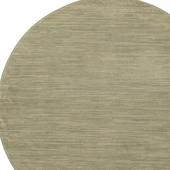 4' Green And Gold Round Abstract Indoor Outdoor Area Rug