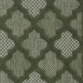 2' X 4' Dark Green And Light Green Geometric Indoor Outdoor Area Rug