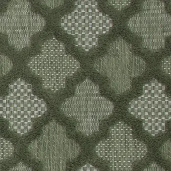 2' X 4' Dark Green And Light Green Geometric Indoor Outdoor Area Rug