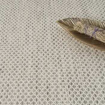 4' Ivory And Silver Round Geometric Indoor Outdoor Area Rug