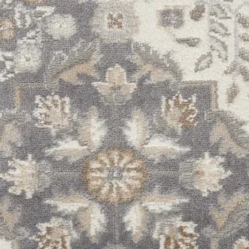2' X 3' Blue Floral Power Loom Area Rug