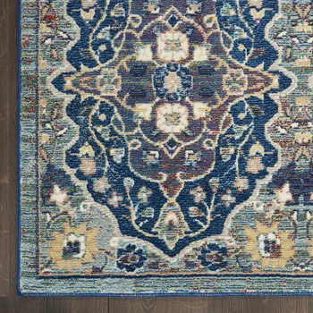 2' X 3' Aqua And Ivory Geometric Indoor Outdoor Area Rug