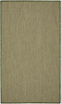 2' X 3' Green And Tan Geometric Indoor Outdoor Area Rug