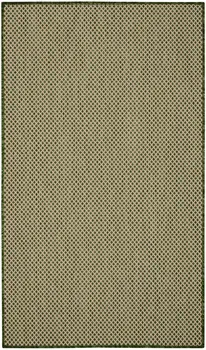 2' X 3' Green And Tan Geometric Indoor Outdoor Area Rug