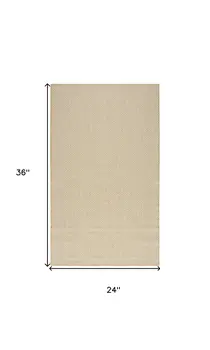 2' X 3' Natural And Tan Geometric Indoor Outdoor Area Rug