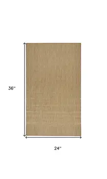 2' X 3' Natural And Tan Geometric Indoor Outdoor Area Rug