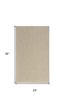 2' X 3' Natural And Ivory Geometric Indoor Outdoor Area Rug