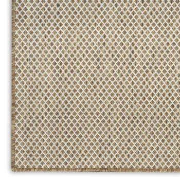 2' X 3' Natural And Ivory Geometric Indoor Outdoor Area Rug