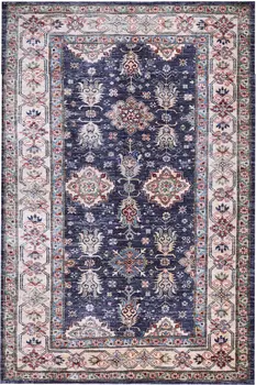 2' X 3' Blue Oriental Distressed Non Skid Area Rug
