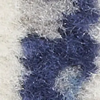 2' X 3' Ivory Blue and Coral Oriental Distressed Non Skid Area Rug