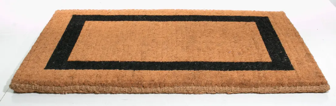 24" X 48" Brown and Black Coir Outdoor Door Mat