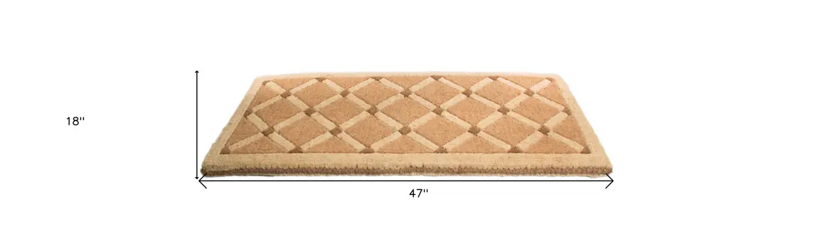 18" X 47" Brown Coir Outdoor Door Mat