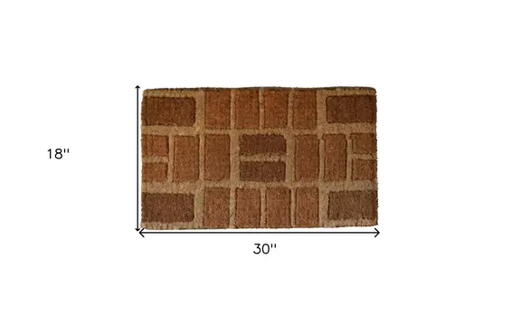 18" X 30" Brown Coir Outdoor Door Mat
