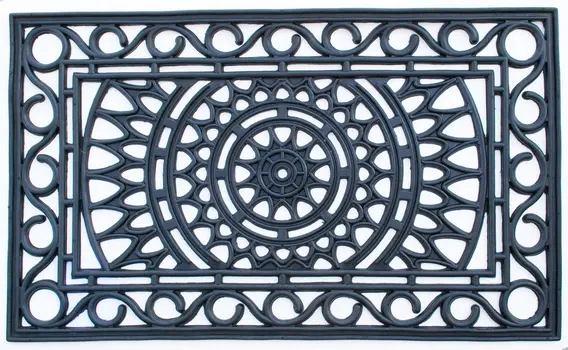 18" X 30" Black Rubber Outdoor Door Mat