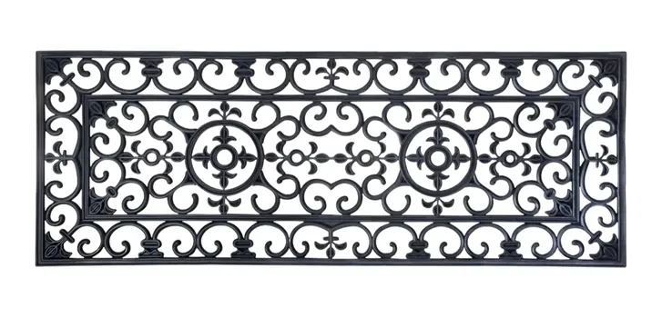 18" X 47" Black Rubber Outdoor Door Mat