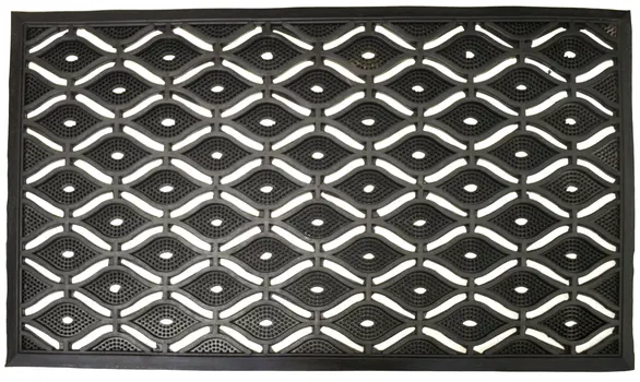 22" X 36" Black Rubber Outdoor Door Mat
