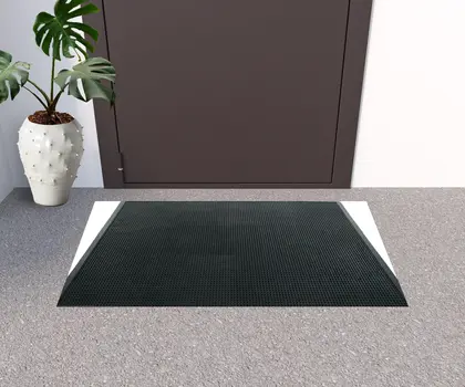24" X 40" Black Rubber Outdoor Door Mat