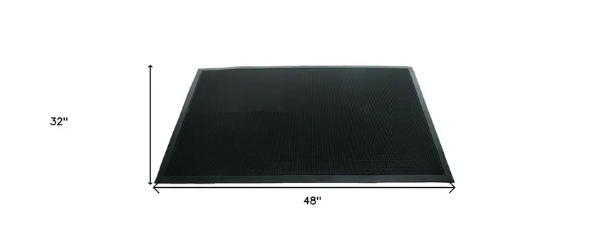 32" X 48" Black Rubber Outdoor Door Mat
