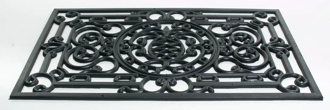 18" X 30" Black Rubber Pineapple Outdoor Door Mat