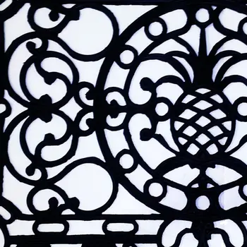 30" X 48" Black Rubber Pineapple Outdoor Door Mat