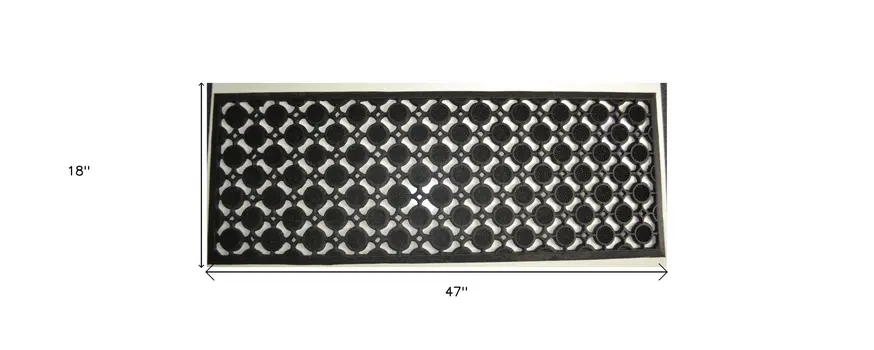 18" X 47" Black Rubber Outdoor Door Mat