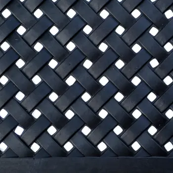18" X 30" Black Rubber Outdoor Door Mat