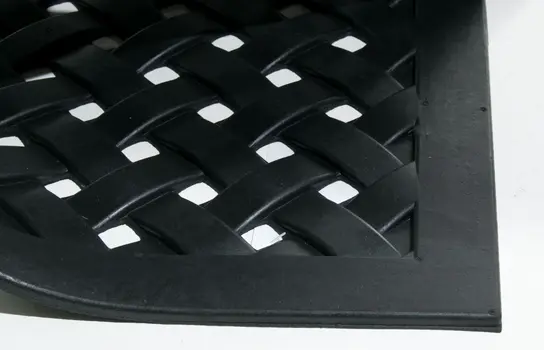 18" X 47" Black Rubber Outdoor Door Mat