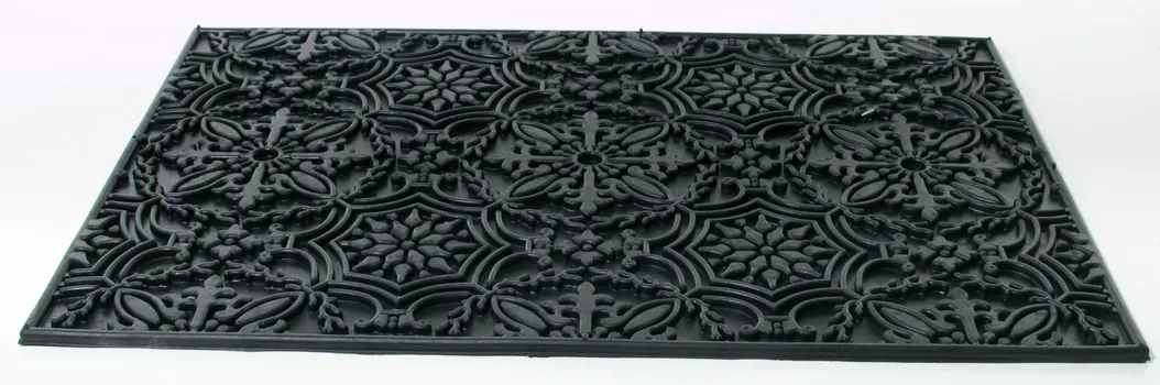 16" X 24" Black Rubber Outdoor Door Mat