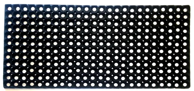 19" X 39" Black Rubber Outdoor Door Mat