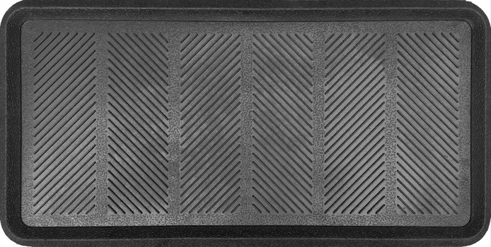16" X 32" Black Rubber Outdoor Boot Tray