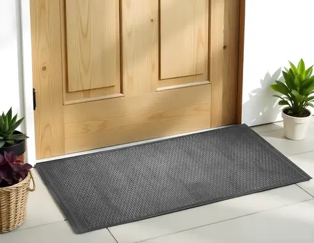 36" X 59" Black Rubber Outdoor Door Mat