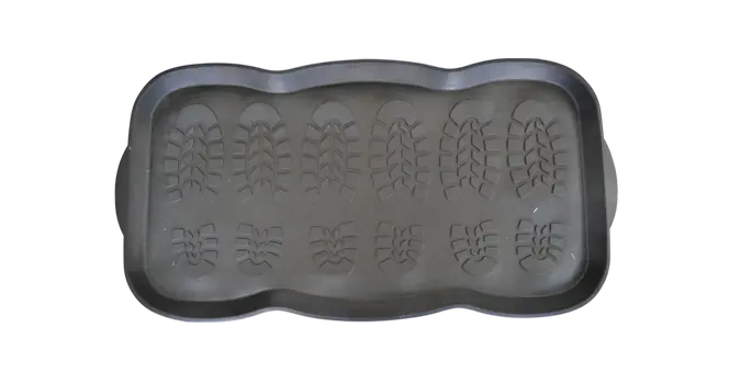 16" X 32" Black Rubber Outdoor Boot Tray