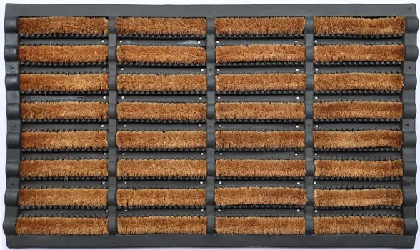 18" X 30" Black Rubber Outdoor Door Mat