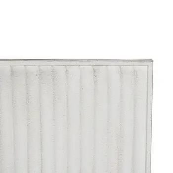 Set of Two White Metal Abstract Hanging Dimensional Sculptures