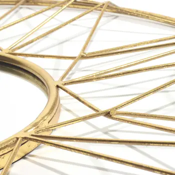 32" Gold Metal Round Accent Mirror