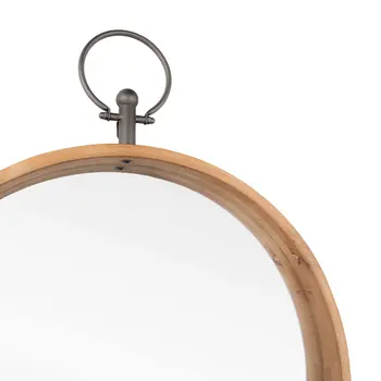 30" Bronze Round Metal Framed Accent Mirror