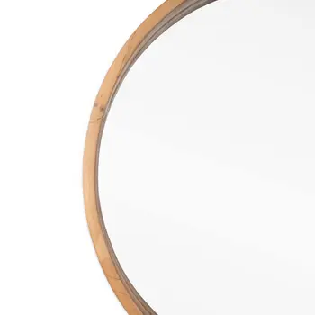 30" Bronze Round Metal Framed Accent Mirror